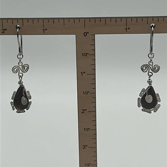 2053- Natural Stone Women's Handmade Earrings NWT - Picture 5 of 7